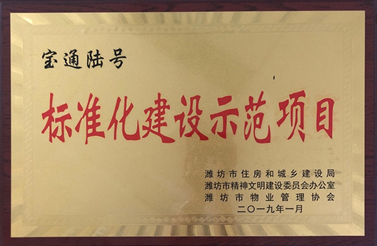 寶通陸號標(biāo)準(zhǔn)化建設(shè)示范項目