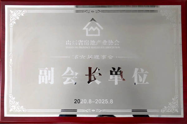 山東省房地產(chǎn)業(yè)協(xié)會副會長單位